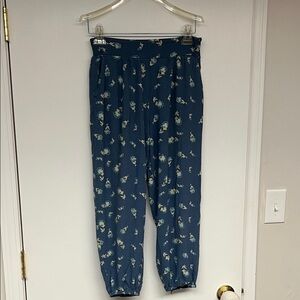 SO Blue Floral High-Rise Joggers